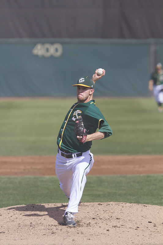 Ty Nichols started the game for Sacramento State against the No. 18 ranked UC Santa Barbara Gauchos on Sunday, March 8, 2015 at John Smith Field. Nichols threw a solid six innings, giving up only four hits and two unearned runs. The Hornets went on to lose the game 8-6 in 11 innings.