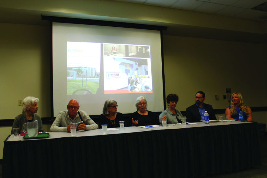 Panelists answer a question of whether Sac State should open a a new museum at Treasure Revealed on Thursday, Sept. 17, 2015.