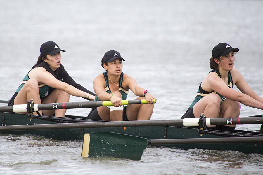 Members of the Sac State Rowing team compete at the Sacramento State Regatta at Lake Natoma on Saturday, March 12. 