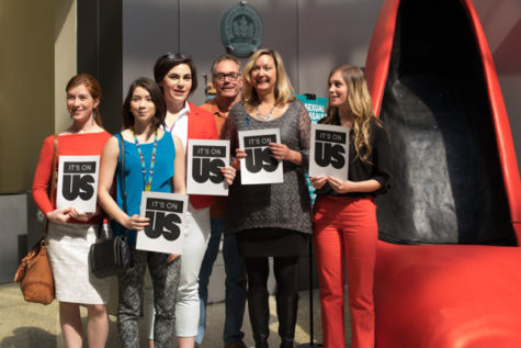 Red shoe symbolizes sexual assault awareness month