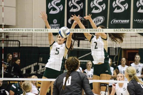 Sac State volleyball sweeps visiting Grizzlies, 3-0