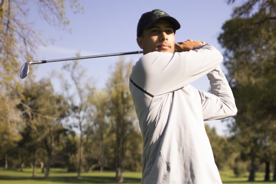 Sacramento State senior Aaron Beverly was named the Big Sky Mens Golfer of the Year for the second straight season on April 25 and won the Big Sky Tournament Sunday as both an individual and a member of the team. (Photo by Michael Zhang)