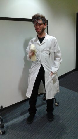 Justin Rucker as a mad scientist