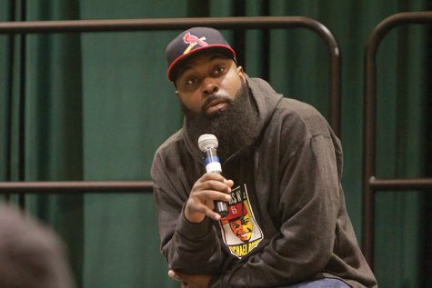 Michael Brown Sr. speaks to crowded University Union Ballroom