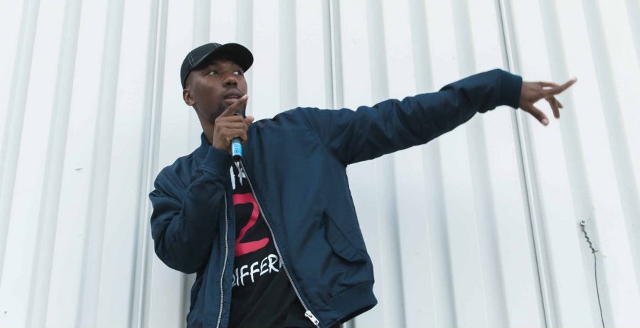 Communication studies major and hip-hop artist Matthew Oke Junior Osivwemu released his new mixtape in September.
(Photo by Diana Rykun)