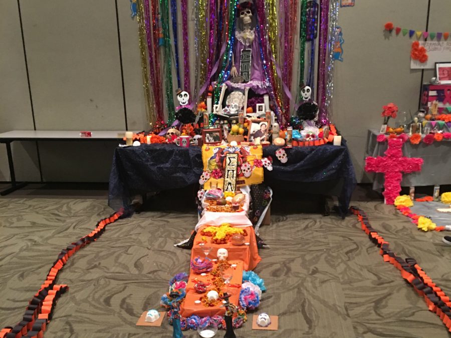 One of the many altars at the Dia de los Muertos celebration in the University Union Ballroom on Nov. 2 (Photo by Daisy Gutierrez Jimenez)