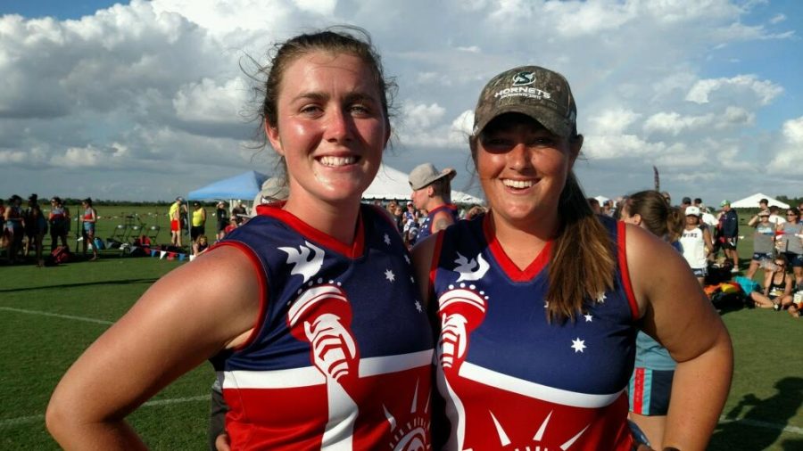 Sacramento+State+alumnae+and+former+rowers+Rosemary+Kloh+and+Elizabeth+Danielson+have+been+selected+to+represent+the+United+States+in+the+Australian+Football+League+International+Cup+in+August+2017.+%28Photo+courtesy+of+Jess+Whisney%29