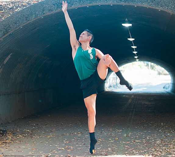 Sacramento State student Vuong Nguyen suffered injuries in a January 2015 car crash that halted his ability to compete on the rowing team and his progress as a dance minor. (Photo by Diana Rykun)