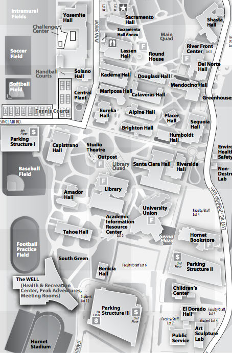 Csu Sacramento Campus Map - Oconto County Plat Map