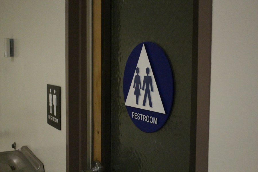 A gender-inclusive restroom is located on the basement level of Sequoia Hall at Sacramento State. Sac State has created a transgender task force to make the campus more inclusive and address compliance with AB 1732. (Photo by Kameron Schmid)
