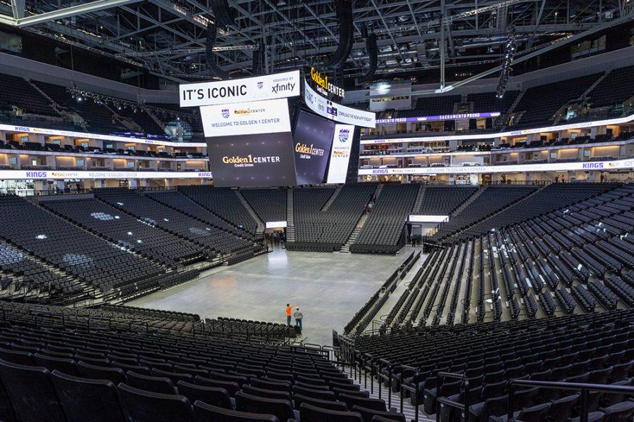 The Golden 1 Center, pictured, is the planned location for Sacramento State’s May 2017 graduation ceremonies. The city, the Sacramento Kings and the university are currently discussing labeling the commencement as a civic event in order to bring down the cost to the school, according to a city official. (Photo by Francisco Medina)
