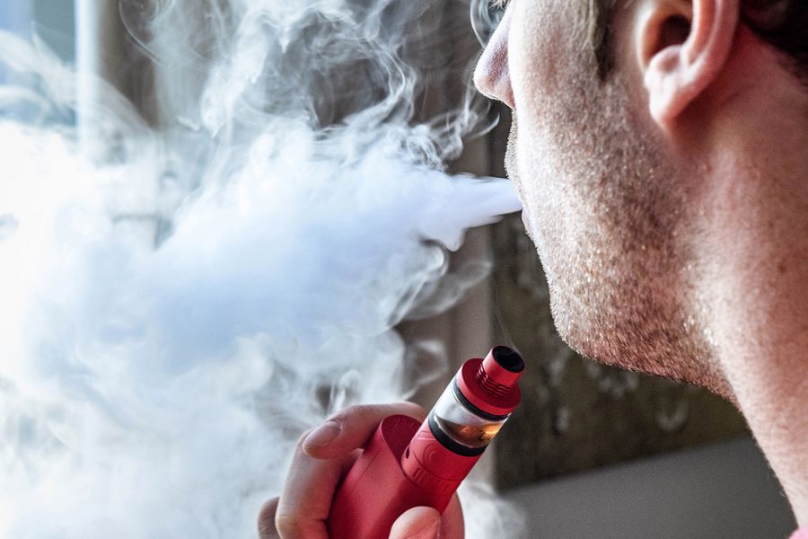 Users of electronic cigarettes should follow the same courtesies that traditional cigarette smokers are accustomed to — such as not puffing in indoor public places. (Photo courtesy of Vaping360 / Flickr)