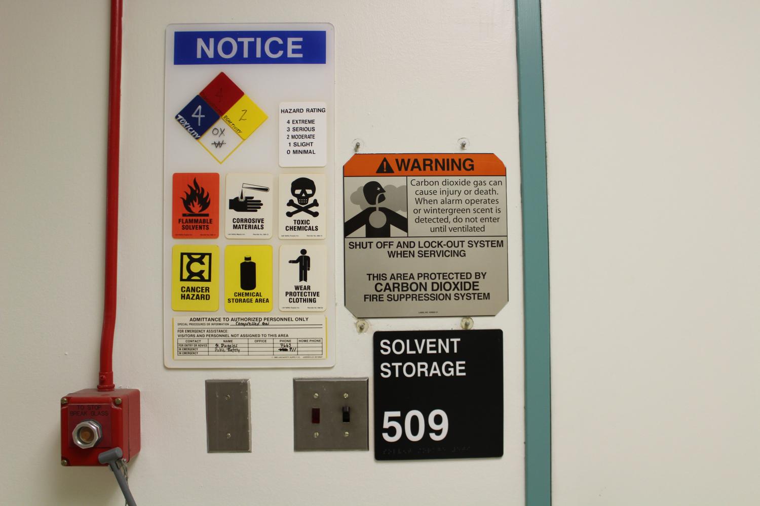 After a hazardous chemical spill, the fourth and fifth floor chemical storage rooms in Sequoia Hall were part of the subject of a state health and safety audit of four California State University campuses. The audit, released Tuesday, found that the campuses have not complied with health and safety policies, training and proper laboratory inspection.