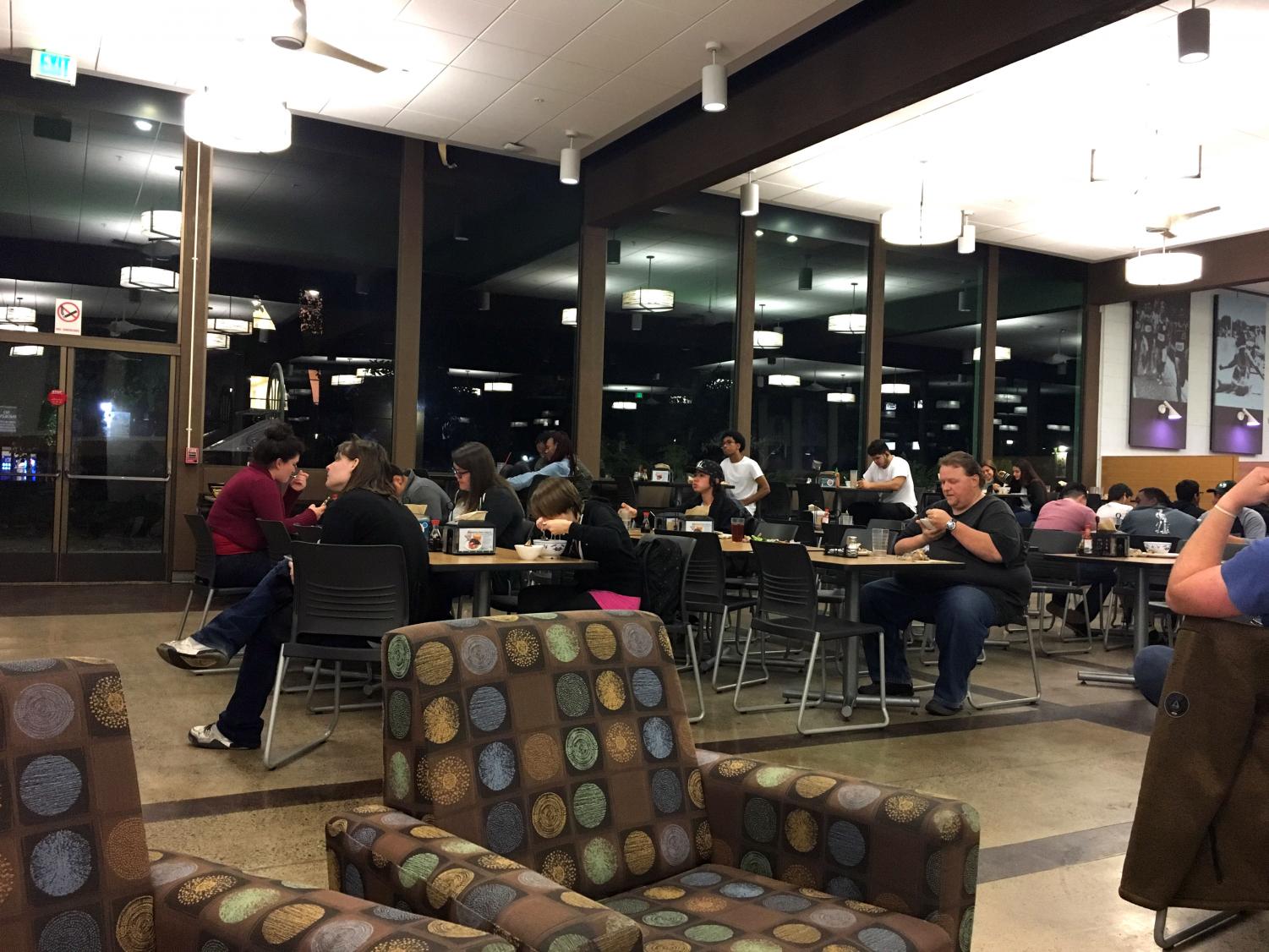 The dining commons is where most student residents spend the points from their meal plans. By the end of the semester, however, the meals provided here aren't available with points.