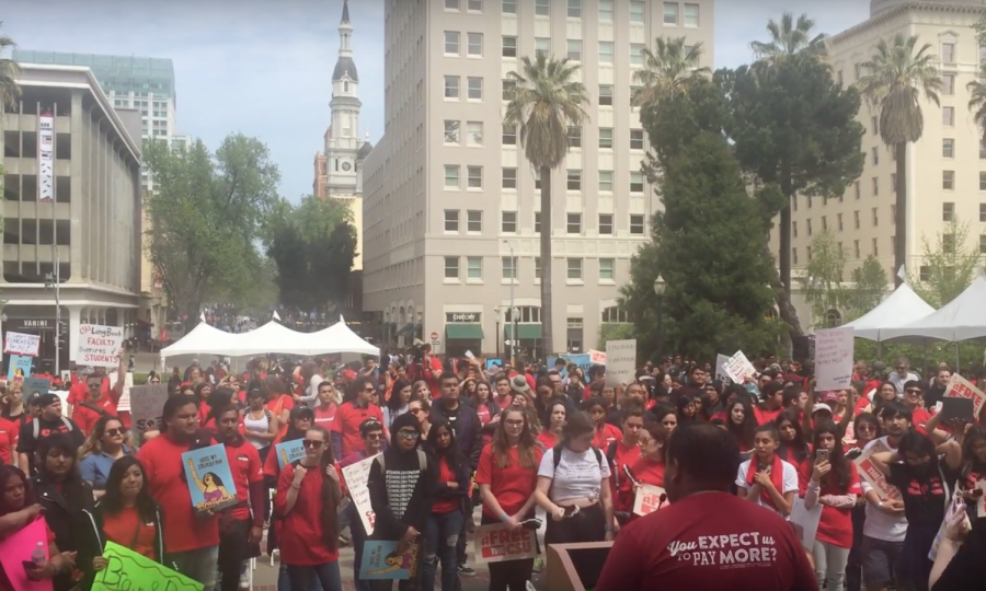 VIDEO: Students, faculty protest CSU funding gap at State Capitol