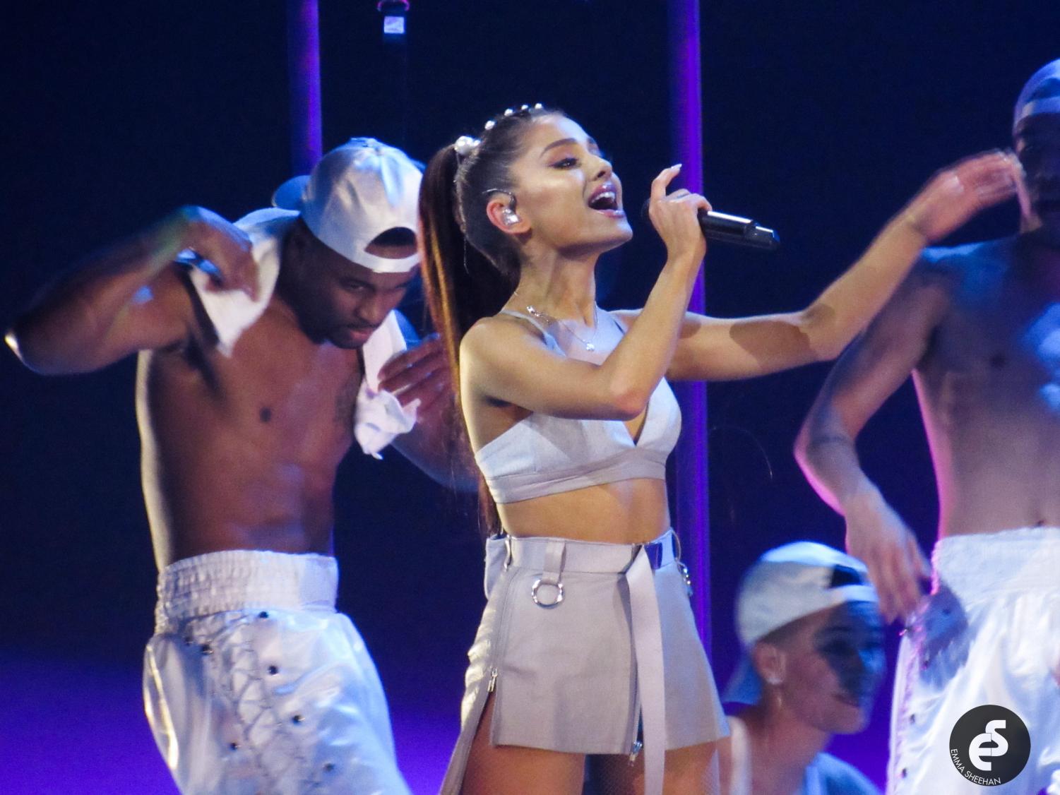 Ariana Grande performs at the SNHU Arena during her