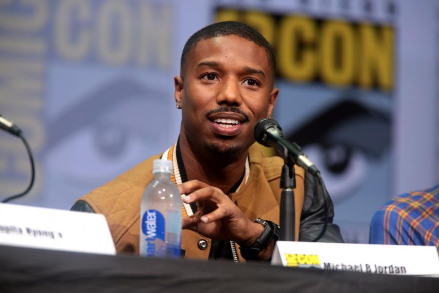 Michael B. Jordan speaking at the 2017 San Diego Comic Con International for Black Panther at the San Diego Convention Center in San Diego, Calif.