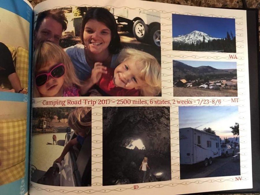 Sharlene Leighton creates scrapbooks as gifts for her family during the holiday season. 