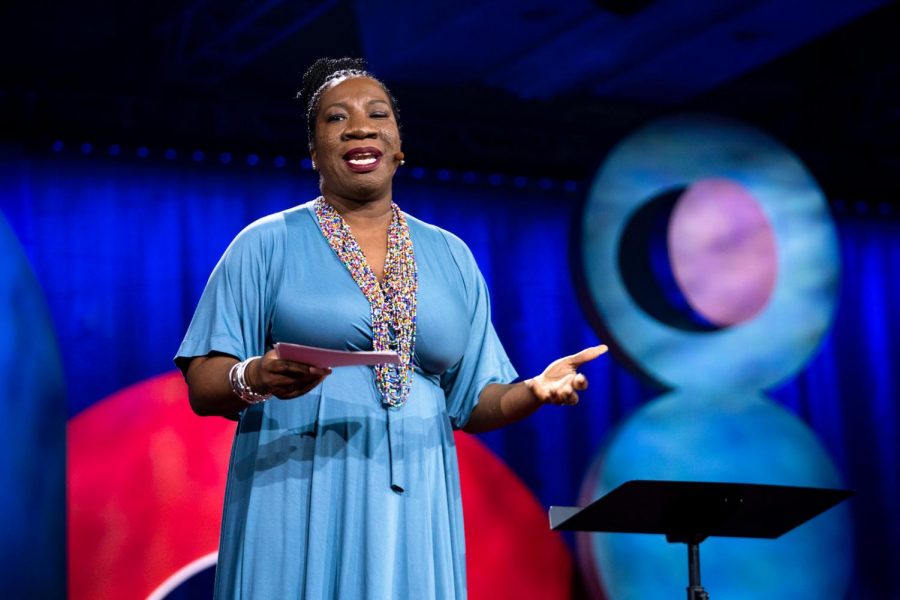 Tarana Burke speaks at the TedWomen 2018: Showing Up conference in Palm Springs, California on Nov. 30, 2018. Burke will speak at Sac State on Feb. 7 in the University Union.