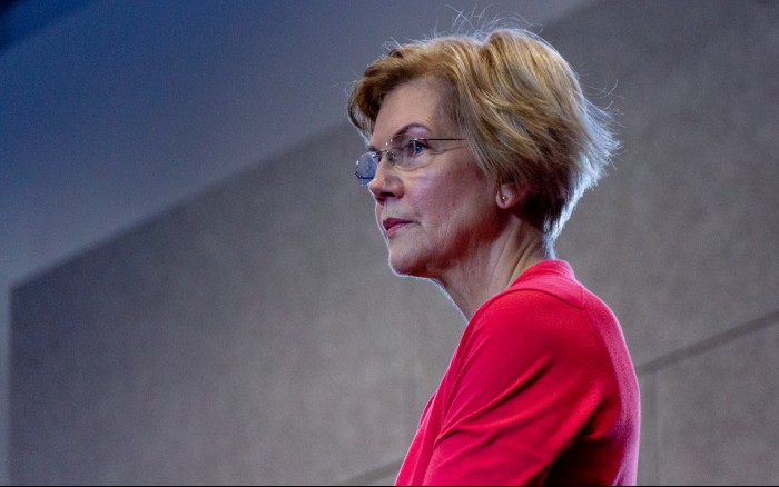 Sen. Elizabeth Warren, D-Mass., makes a campaign stop at Manchester Community College in Manchester, New Hampshire on Saturday, Jan. 12, 2019. Warren announced on Monday, Dec. 31, 2018 that she would run for President in the 2020 Democratic primaries.