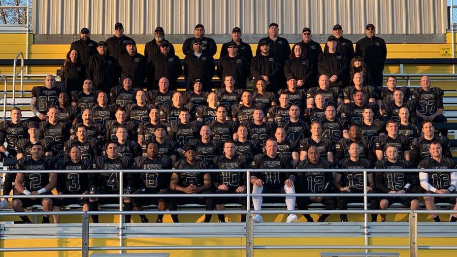 The firefighters who will be participating in the 2019 Guns and Hoses Pig Bowl. The charity football game will honor both law enforcement officers and firefighters of Sacramento County. 