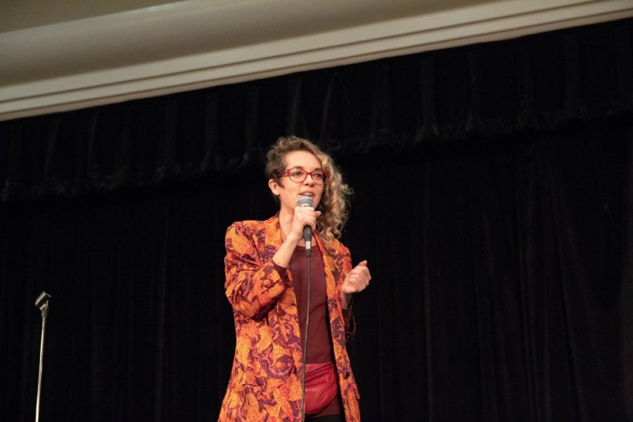 Comedian and Sac State alumna, Shahera Hyatt, was the second act in the comedy show put together by UNIQUE Programs in the University Union Ballroom on Thursday.