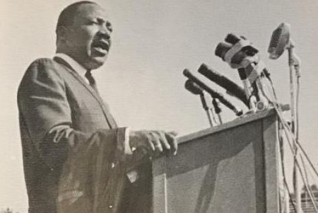 Civil rights leader Martin Luther King Jr. delivered a speech about racial inequality in front of approximately
7,000 students at Sacramento State College, now named Sacramento State, on Oct. 16, 1967.