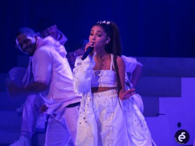Ariana Grande performs at the SNHU Arena in Manchester, New Hampshire on Feb. 19, 2017. Grande releases her new album thank u, next just six months after her previous album Sweetener. 