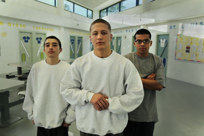 From left, Antonio Hernandez, Jared Nava and Juan Gamez, the subjects of the documentary They Call Us Monsters. Hernandez was part of the panel and showing put together by Project Rebound on Monday.