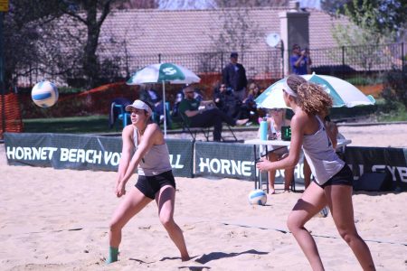 Women’s beach volleyball team show consistency despite woes