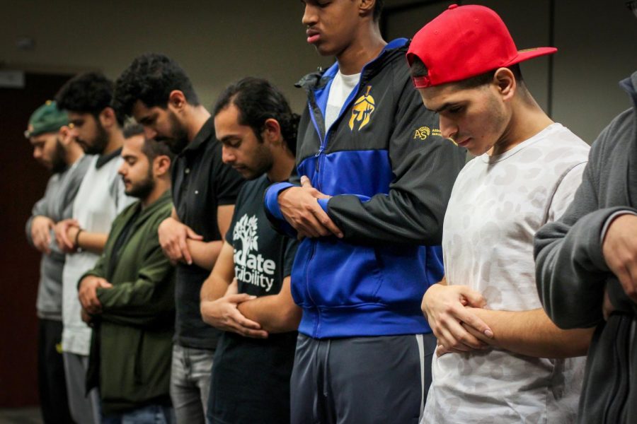 Muslim students gathered in the Auburn room of the recently renovated Union, where they held a Jumah, or, Friday prayer on April 12.