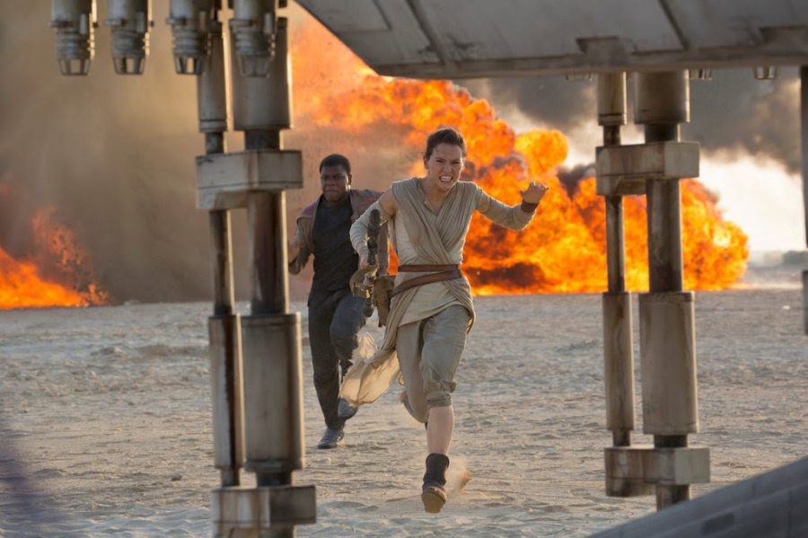 Rey, a Jakku scavenger, and Finn, an ex-First Order stormtrooper, flee to the Millennium Falcon for coverage in Star Wars: The Force Awakens. California Legislature announced May 4 will officially Star Wars Day.