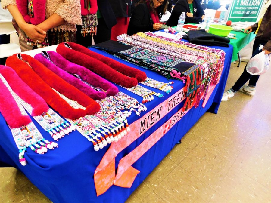 The Asian Culture Club visited the first ever Lu Mien Festival in Sacramento on Feb. 17, 2019. These are examples of Mien sash made of cotton-weave fabric. 