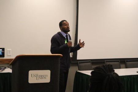 Keynote speaker Kevin Berthia explained his story dealing with depression and a suicide attempt in 2005. He spoke at Sac States Suicide Prevention town hall on Thursday.