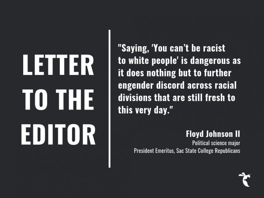 LETTER TO THE EDITOR: You can be racist to white people