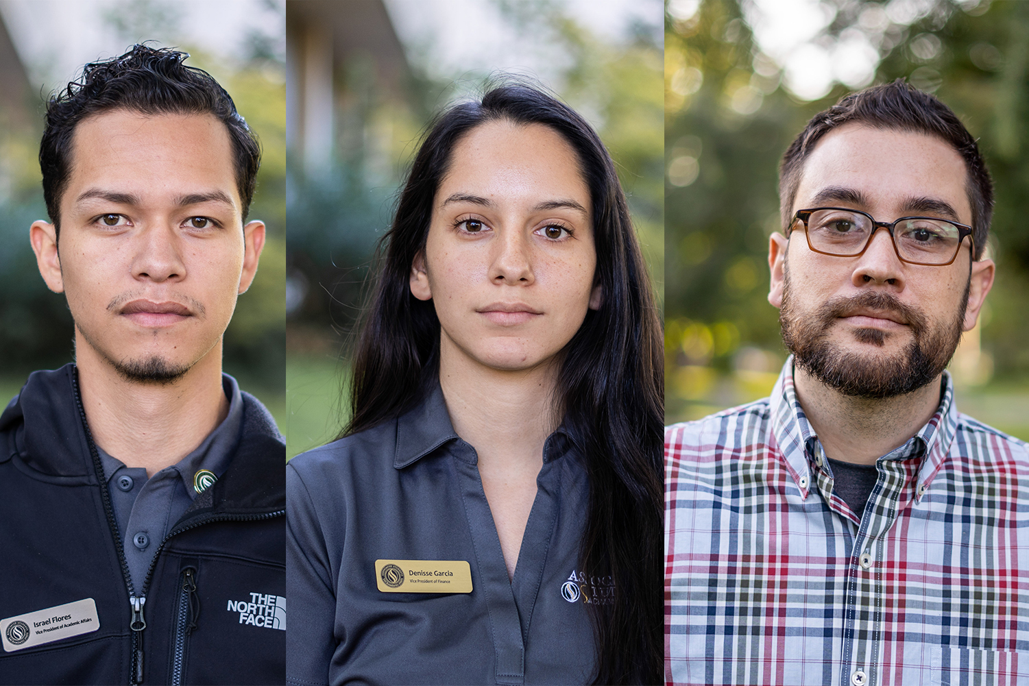 From left to right, in this photo illustration are DACA recipients Israel Flores, Denisse Garcia and Erik Ramirez. The California State University recently granted funds for schools in their system to offer legal services to DACA recipients.