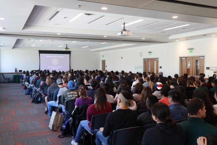 More than 100 students gathered Tuesday in the University Unions Cottonwood Suite for the FBI Collegiate Citizens Academy. The event, designed to give students the information and resources they need to pursue a career with the FBI, will take place every Tuesday during the month of October.