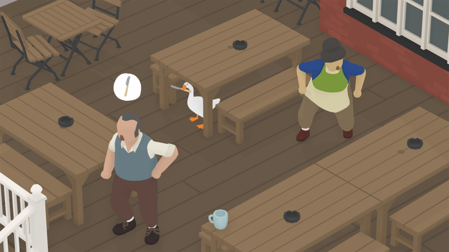 The most formidable avian creature stalks his prey. Jonah Salazar reviews the "Untitled Goose Game." Screenshot via "Untitled Goose Game." 