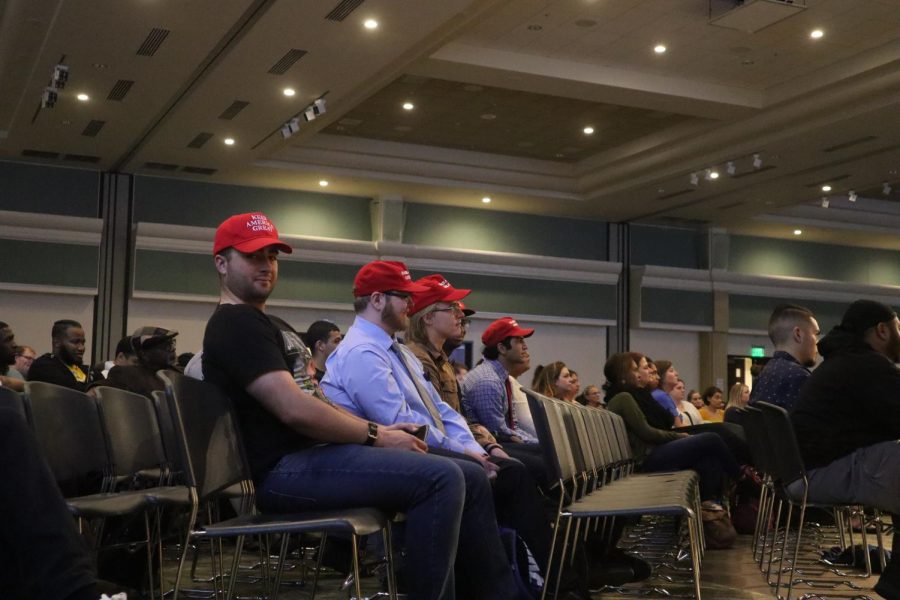 yle Watson, a managing information systems major and member of the College Republicans, attended the Tim Wise lecture in Sac States University Union Ballroom Thursday, Nov. 7. Wise spoke about the rise of hate speech during President Donald Trump’s administration and the need for acceptance of other races.