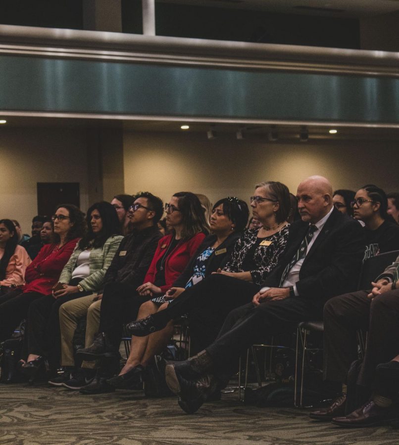 Sac State President Robert Nelsen was in attendance at anti-racism author Tim Wise's lecture in the University Union Ballroom Thursday, Nov. 7. Wise spoke on the rise of hate speech during the Trump administration.