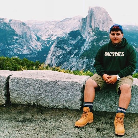Sac State senior Nate Baba poses for a photo in Yosmite in 2015. Baba went viral on Twitter after posting a video of himself impersonating 49ers quarterback Jimmy Garoppolo. 