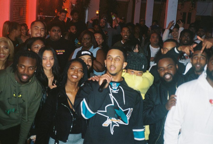 Sac State Alumnus and artist Anthony Shorter, who goes by the name Gr8tness, performs in the crowd at his concert called "For the Cr8tives" at Neyborly Poets Corner in Berkeley, California on December 22, 2018. Shorter is focusing on music full time after graduating in fall 2019. 