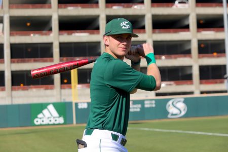 Sac State sophomore outfielder Trevor Doyle poses for a photo at practice on Thursday, Feb. 6 at John Smith Field. Doyle started in 49 games as a freshman and had eight multi-hit games in 2019.
