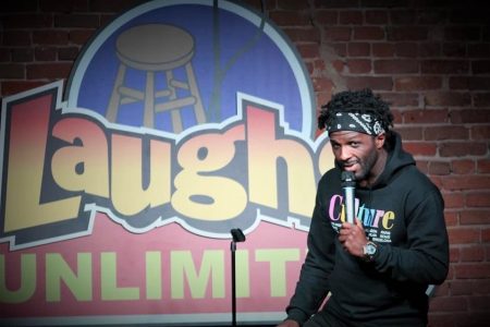 Lance Woods performs at the Laughs Unlimited Comedy Club and Lounge in Sacramento, CA on March 12, 2020.