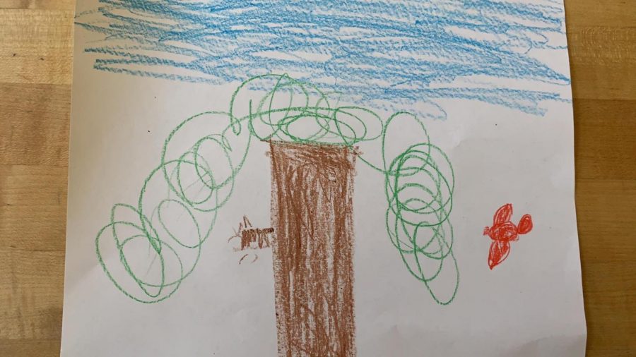 kid+drawing+tree