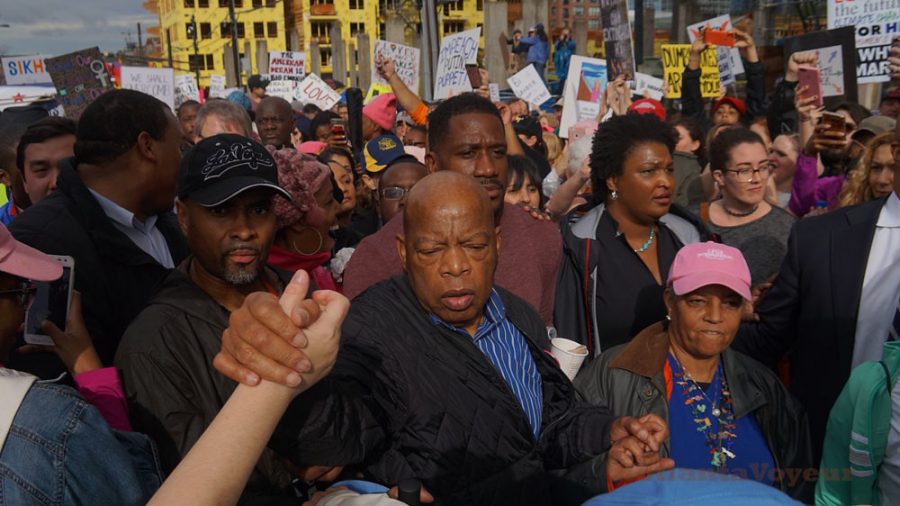 Civil Rights hero and longtime congressman Rep. John Lewis passed away Friday night after his battle with pancreatic cancer. DSC03743e-sw by HotlantaVoyeur is licensed under CC BY-NC-SA 2.0