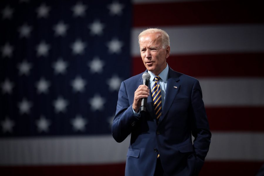 Former Vice President of the United States Joe Biden speaks with attendees at the Presidential Gun Sense Forum in Des Moines, Iowa on Aug. 10, 2019. "Joe Biden" by Gage Skidmore is licensed under CC BY-SA 2.0