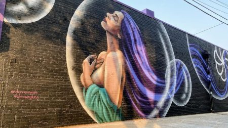 Artist Diana Ormanzhi's mural can be seen on Governers Alley and 12th Street. The mural visualizes Kolas' slogan,