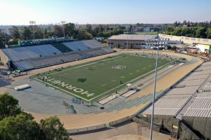 Hornet Stadium on Oct. 6, 2020. The Hornets football team will opt out of the spring 2021 Big Sky Conference season, meaning they will not participate in conference play until fall 2021. 