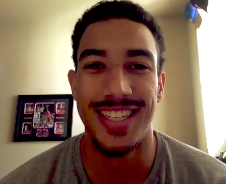 Sac State senior guard Christian Terrell poses for a photo on Tuesday, Nov. 3, 2020 via Zoom. Terrell advocated for people to vote on Election Day.